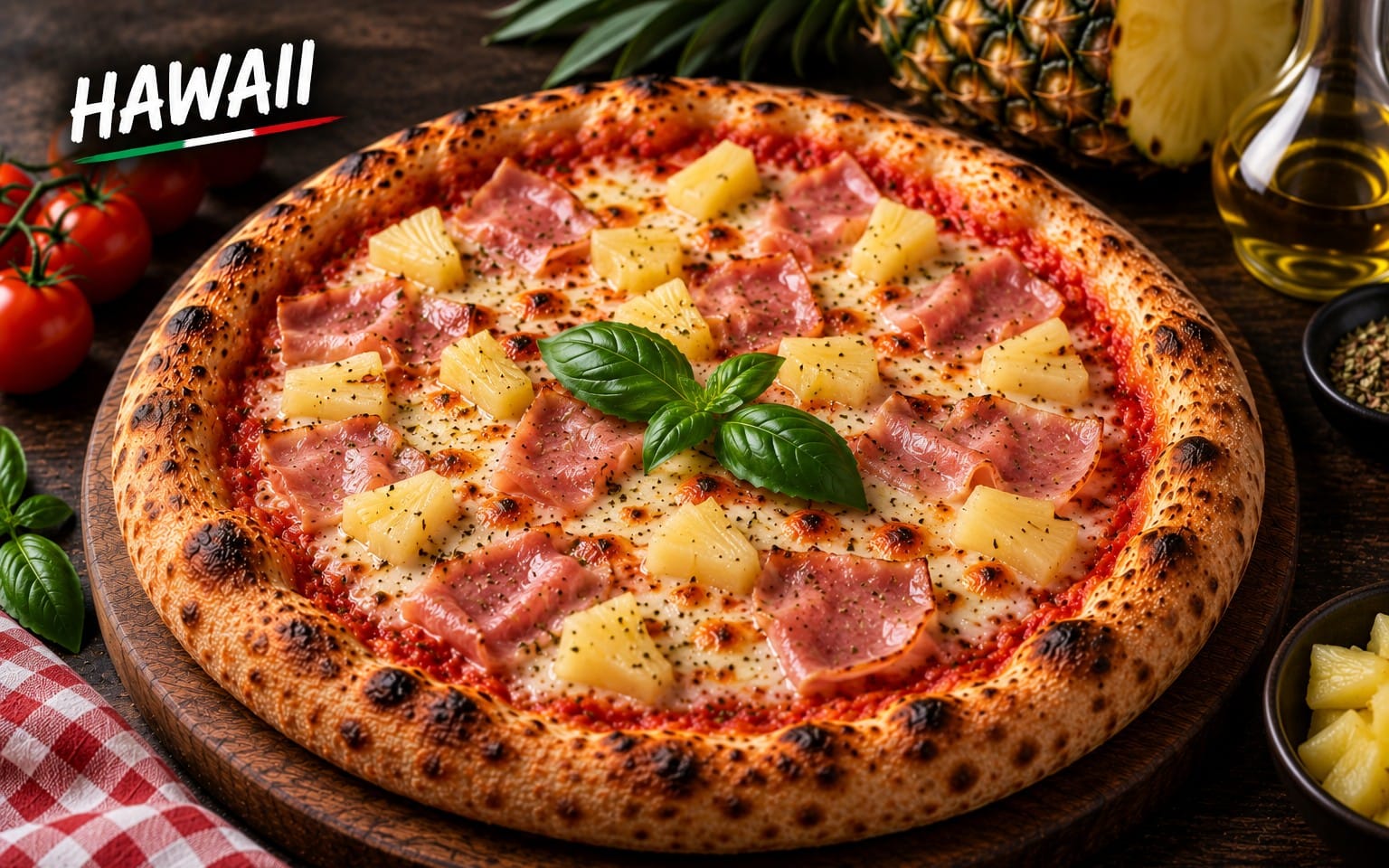 10. HAWAII - mit Schinken und Ananas bei Bella Pizza