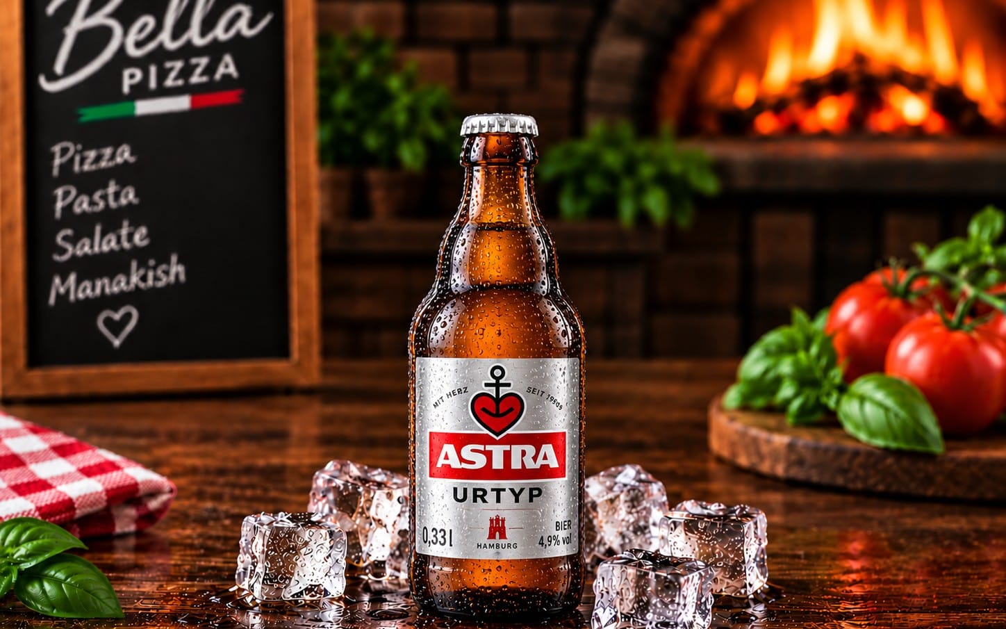 Astra 0,33l - Gericht bei Bella Pizza