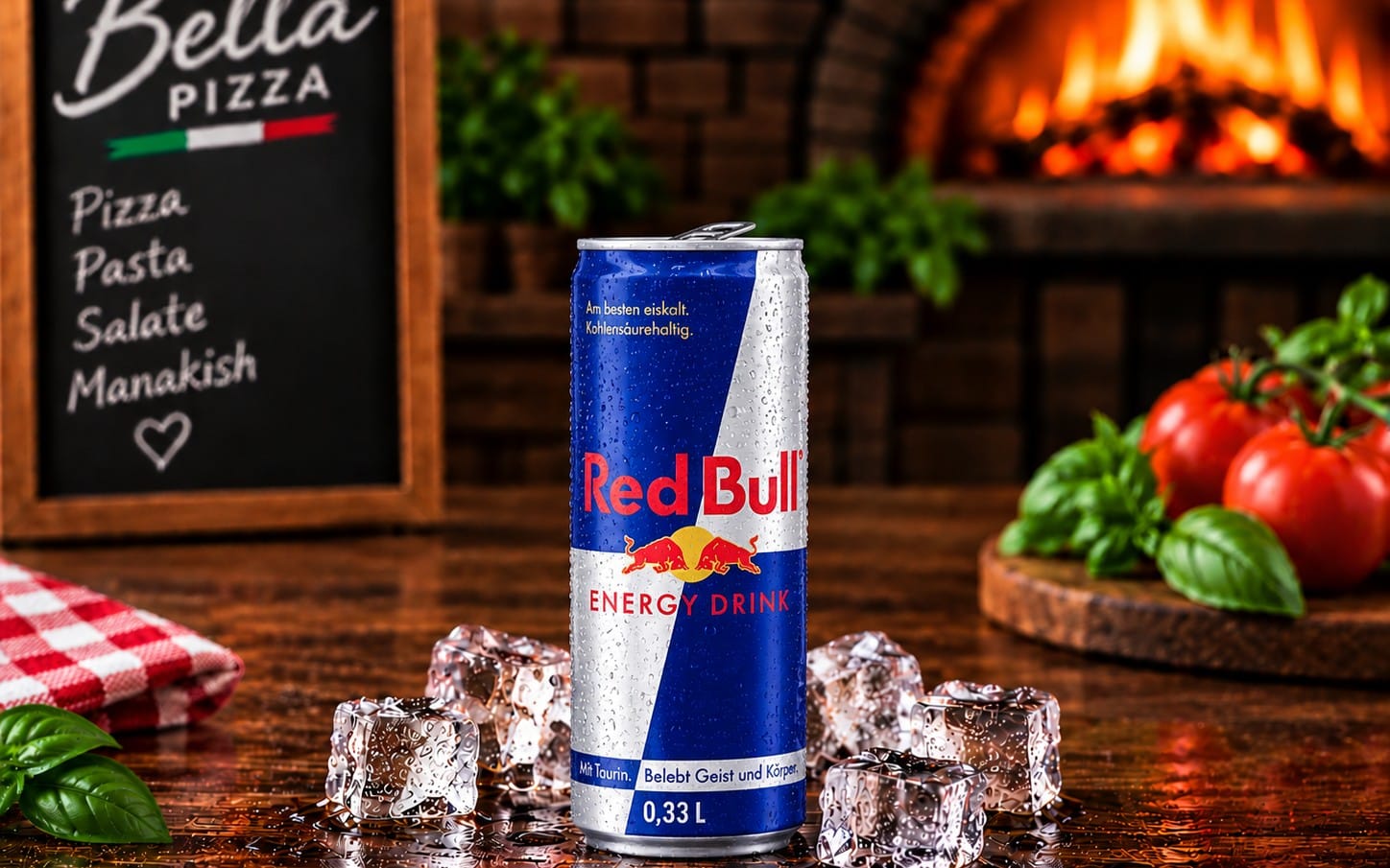 Red Bull 0,33l - Gericht bei Bella Pizza